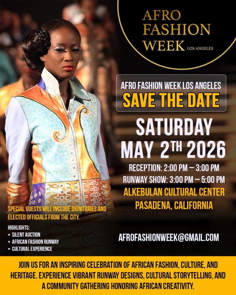 Flyer Afro fashion week LA